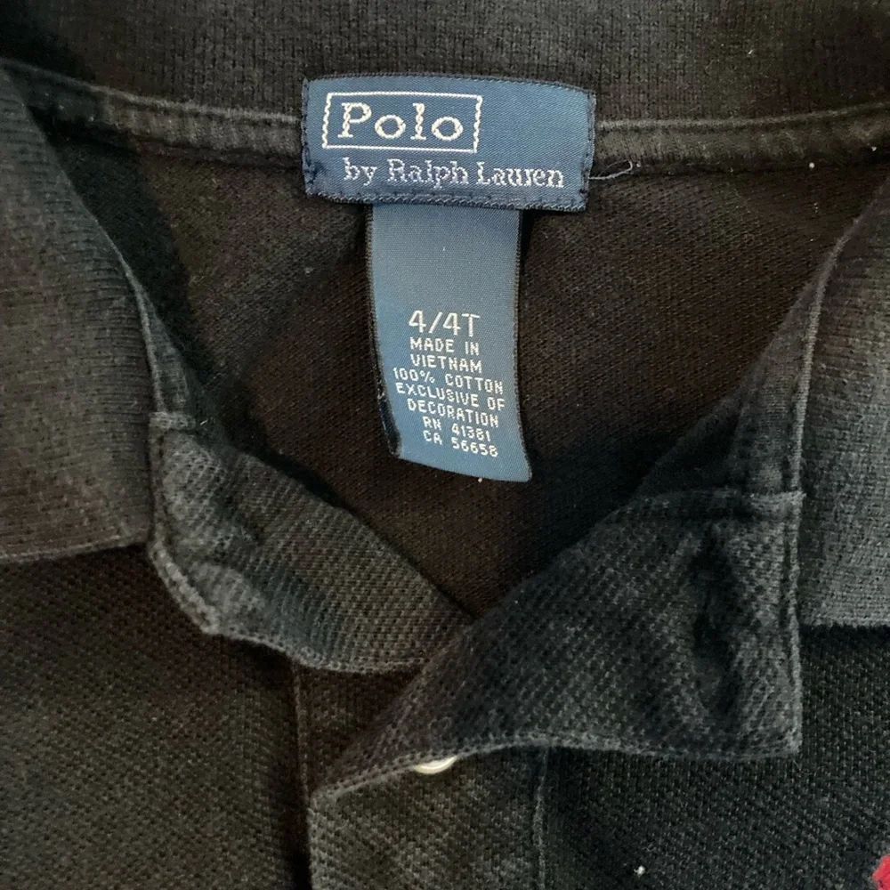 Polo by Ralph Lauren Kids Black Polo Shirt size 4T - Picture 4 of 4